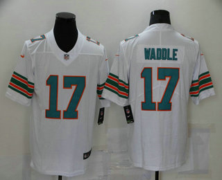Men's Miami Dolphins #17 Jaylen Waddle White 2020 Color Rush Stitched NFL Nike Limited Jersey Men's Miami Dolphins #17 Jaylen Waddle White 2020 Color Rush Stitched NFL Nike Limited Jersey