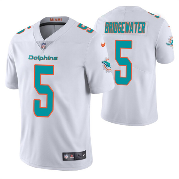 Men's Miami Dolphins #5 Teddy Bridgewater White Vapor Untouchable Limited Stitched Football Jersey Men's Miami Dolphins #5 Teddy Bridgewater White Vapor Untouchable Limited Stitched Football Jersey