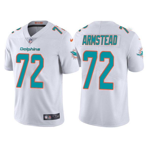 Men's Miami Dolphins #72 Terron Armstead White Vapor Untouchable Limited Stitched Football Jersey Men's Miami Dolphins #72 Terron Armstead White Vapor Untouchable Limited Stitched Football Jersey