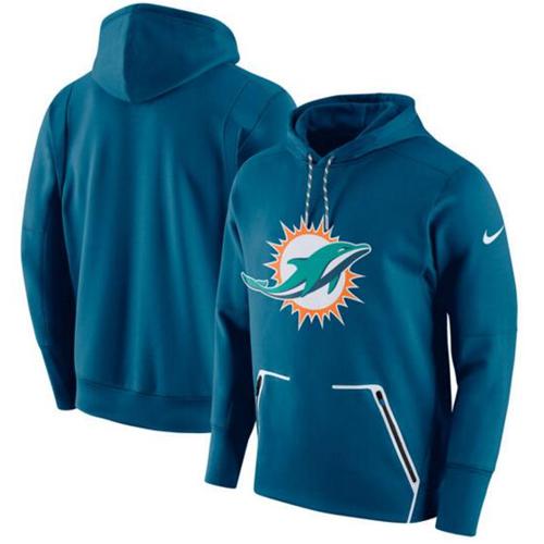 Men's Miami Dolphins Nike Aqua Champ Drive Vapor Speed Pullover Hoodie Men's Miami Dolphins Nike Aqua Champ Drive Vapor Speed Pullover Hoodie
