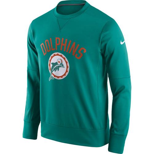 Men's Miami Dolphins Nike Aqua Circuit Alternate Sideline Performance Sweatshirt Men's Miami Dolphins Nike Aqua Circuit Alternate Sideline Performance Sweatshirt