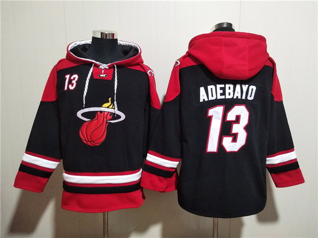 Men's Miami Heat #13 Bam Adebayo Black Ageless Must-Have Lace-Up Pullover Hoodie Men's Miami Heat #13 Bam Adebayo Black Ageless Must-Have Lace-Up Pullover Hoodie