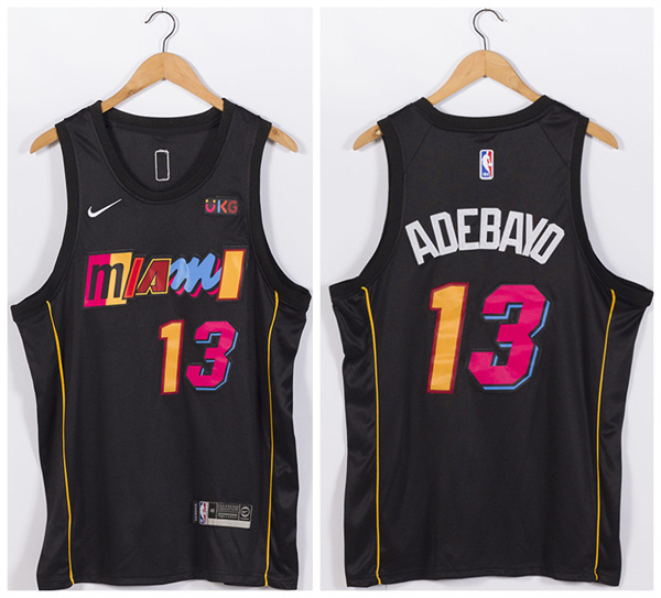 Men's Miami Heat #13 Bam Adebayo Black Stitched Jersey Men's Miami Heat #13 Bam Adebayo Black Stitched Jersey