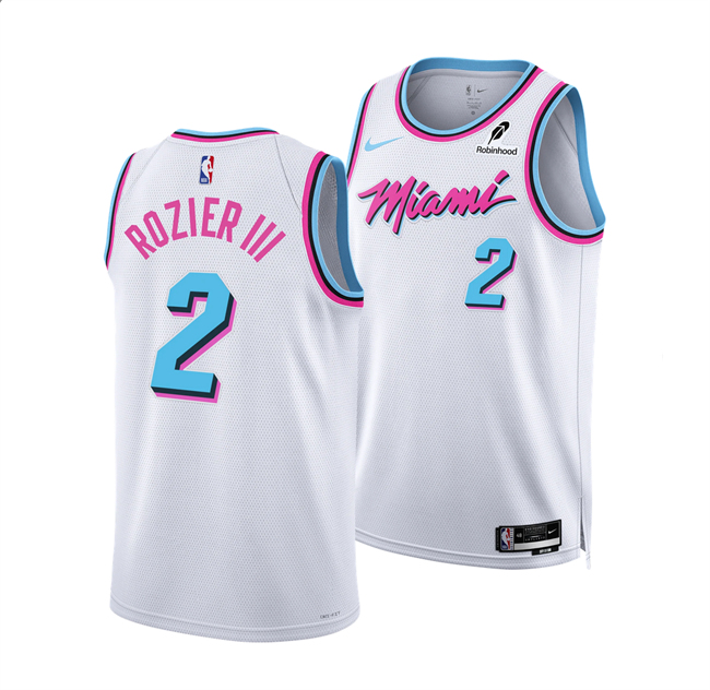 Men's Miami Heat #2 Terry Rozier White 2024 25 City Edition Stitched Basketball Jersey Men's Miami Heat #2 Terry Rozier White 2024 25 City Edition Stitched Basketball Jersey