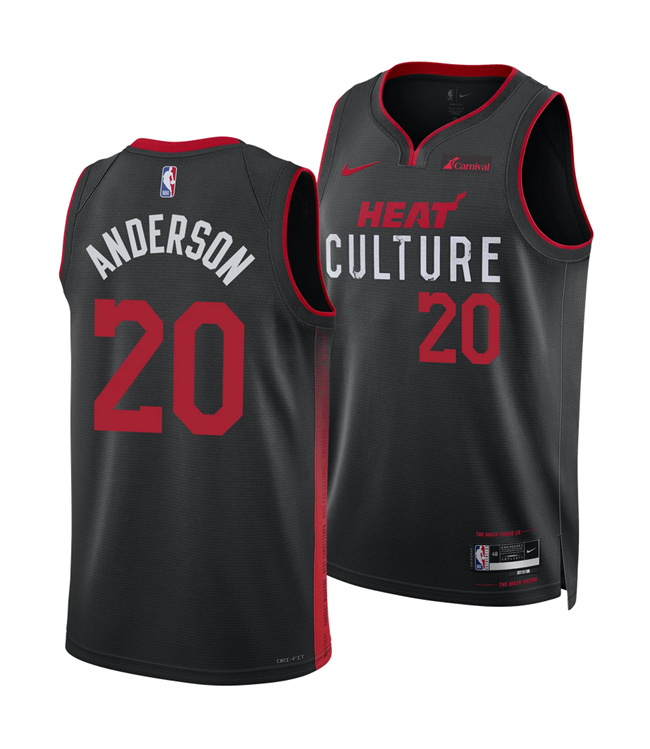 Men's Miami Heat #20 Kyle Anderson Black 2025 City Edition Stitched Basketball Jersey Men's Miami Heat #20 Kyle Anderson Black 2025 City Edition Stitched Basketball Jersey