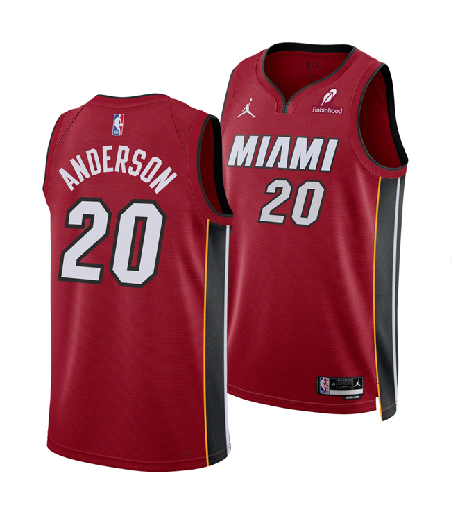 Men's Miami Heat #20 Kyle Anderson Red 2025 Statement Edition Swingman Stitched Basketball Jersey Men's Miami Heat #20 Kyle Anderson Red 2025 Statement Edition Swingman Stitched Basketball Jersey