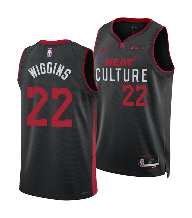 Men's Miami Heat #22 Andrew Wiggins Black 2025 City Edition Stitched Basketball Jersey Men's Miami Heat #22 Andrew Wiggins Black 2025 City Edition Stitched Basketball Jersey