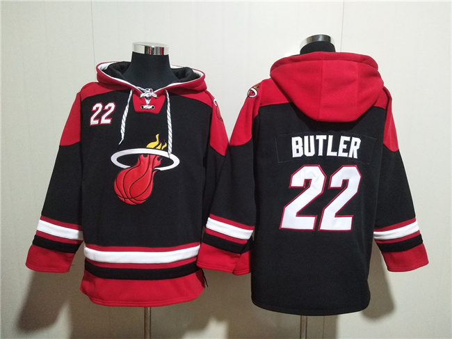 Men's Miami Heat #22 Jimmy Butler Black Ageless Must-Have Lace-Up Pullover Hoodie Men's Miami Heat #22 Jimmy Butler Black Ageless Must-Have Lace-Up Pullover Hoodie