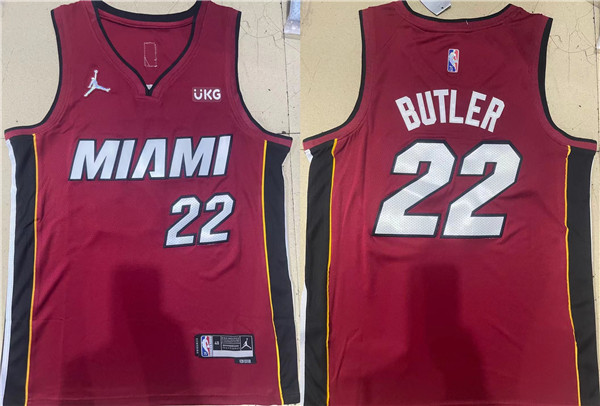 Men's Miami Heat #22 Jimmy ButlerRed Stitched Basketball Jersey Men's Miami Heat #22 Jimmy ButlerRed Stitched Basketball Jersey