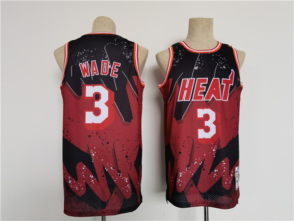 Men's Miami Heat #3 Dwyane Wade Throwback Basketball Jersey Men's Miami Heat #3 Dwyane Wade Throwback Basketball Jersey