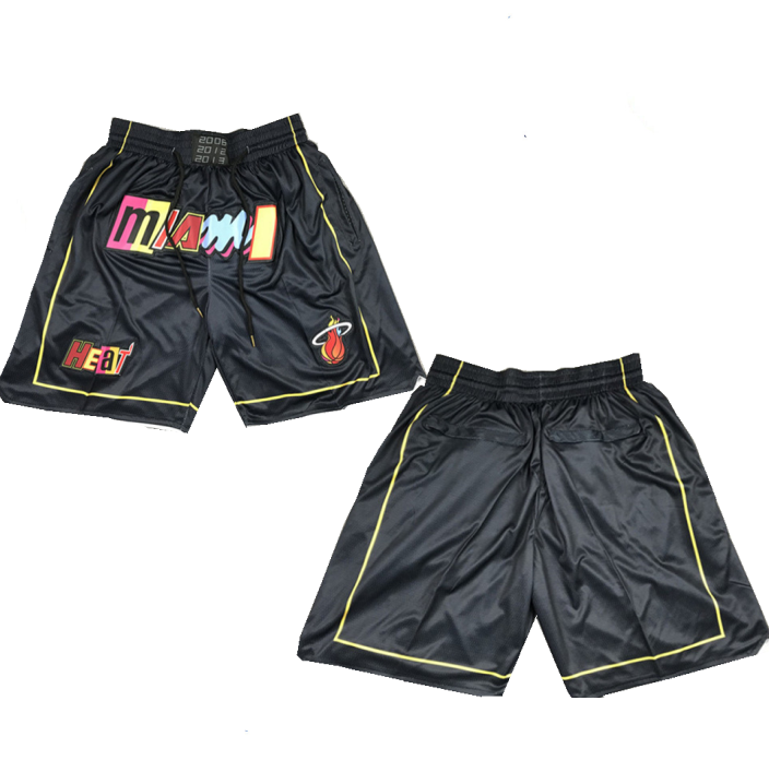 Men's Miami Heat Black Shorts (Run Small) Men's Miami Heat Black Shorts (Run Small)