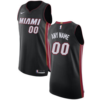Men's Miami Heat Nike Black Custom Jersey Men's Miami Heat Nike Black Custom Jersey