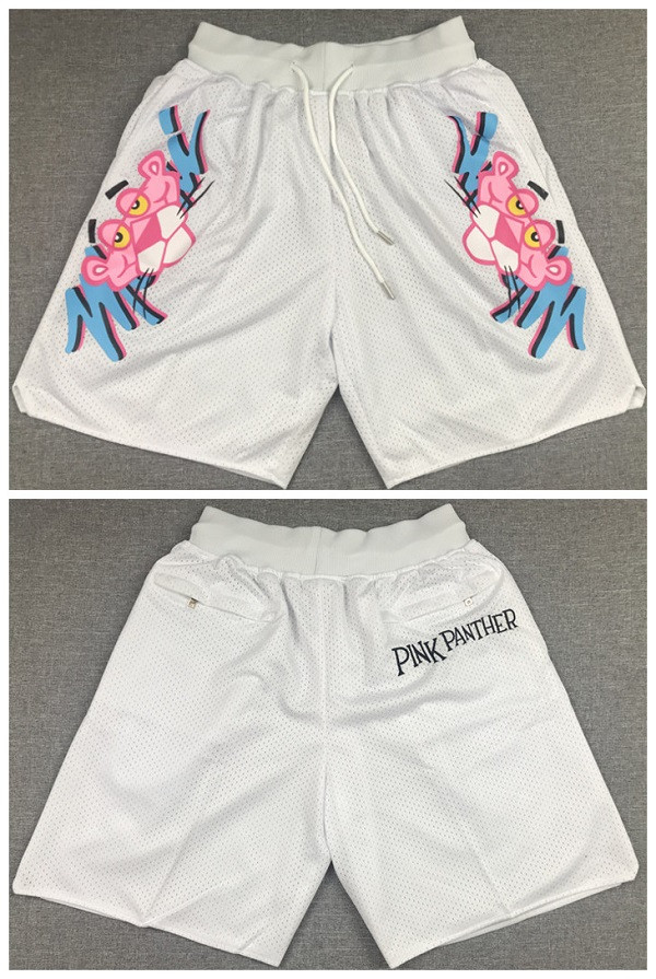 Men's Miami Heat White 'Pink Panther' Shorts (Run Small) Men's Miami Heat White 'Pink Panther' Shorts (Run Small)