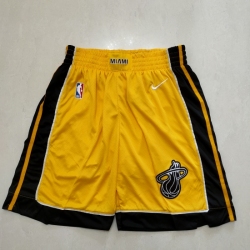 Men's Miami Heat Yellow Award Shorts Men's Miami Heat Yellow Award Shorts