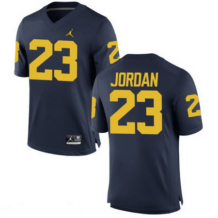 Men's Michigan Wolverines #23 Michael Jordan Navy Blue Stitched College Football Brand Jordan NCAA Jersey Men's Michigan Wolverines #23 Michael Jordan Navy Blue Stitched College Football Brand Jordan NCAA Jersey