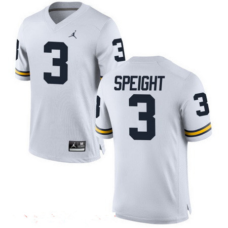 Men's Michigan Wolverines #3 Wilton Speight White Stitched College Football Brand Jordan NCAA Jersey Men's Michigan Wolverines #3 Wilton Speight White Stitched College Football Brand Jordan NCAA Jersey