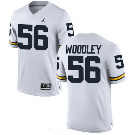 Men's Michigan Wolverines #56 LaMarr Woodley White Stitched College Football Brand Jordan NCAA Jersey Men's Michigan Wolverines #56 LaMarr Woodley White Stitched College Football Brand Jordan NCAA Jersey
