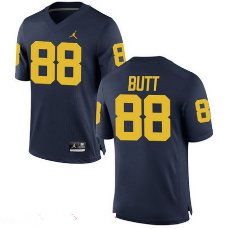 Men's Michigan Wolverines #88 Jake Butt Navy Blue Stitched College Football Brand Jordan NCAA Jersey Men's Michigan Wolverines #88 Jake Butt Navy Blue Stitched College Football Brand Jordan NCAA Jersey