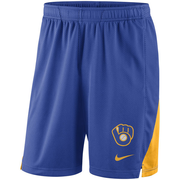 Men's Milwaukee Brewers Nike Royal Franchise Performance Shorts Men's Milwaukee Brewers Nike Royal Franchise Performance Shorts
