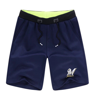 Men's Milwaukee Brewers Team Logo Navy Baseball Shorts