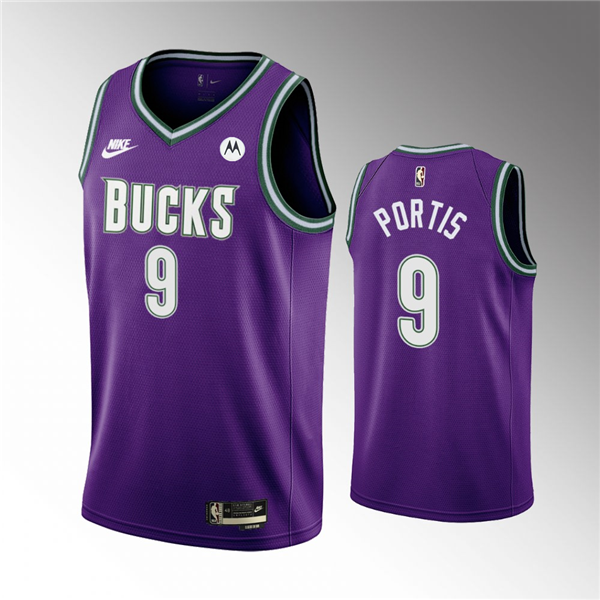 Men's Milwaukee Bucks #9 Bobby Portis 2022 23 Purple Classic Edition Swingman Stitched Basketball Jersey Men's Milwaukee Bucks #9 Bobby Portis 2022 23 Purple Classic Edition Swingman Stitched Basketball Jersey