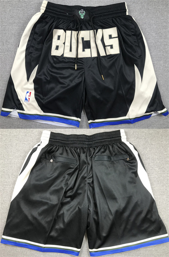 Men's Milwaukee Bucks Black Shorts (Run Small) Men's Milwaukee Bucks Black Shorts (Run Small)