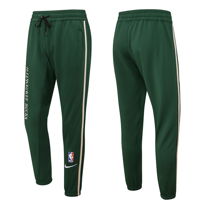 Men's Milwaukee Bucks Green Performance Showtime Basketball Pants Men's Milwaukee Bucks Green Performance Showtime Basketball Pants