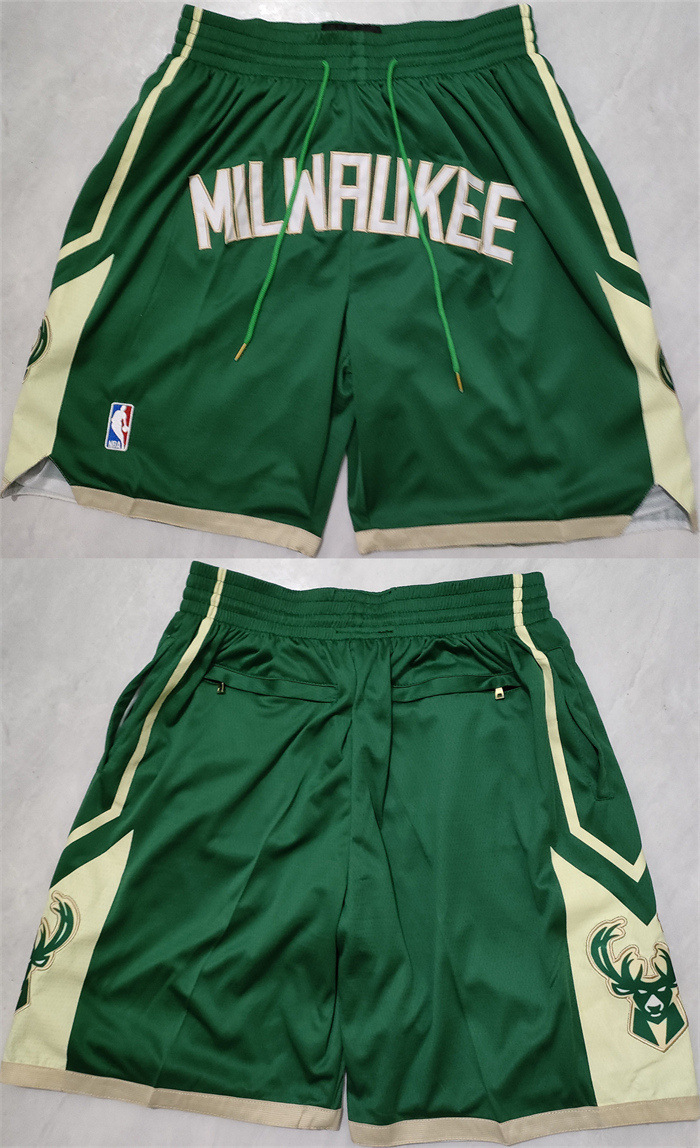Men's Milwaukee Bucks Green Shorts (Run Small) Men's Milwaukee Bucks Green Shorts (Run Small)