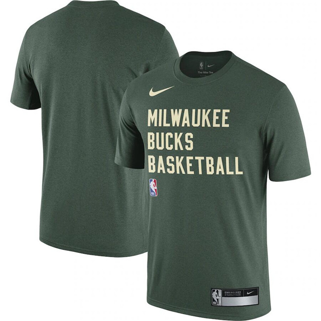 Men's Milwaukee Bucks Hunter Green 2023 24 Sideline Legend Performance Practice T-Shirt Men's Milwaukee Bucks Hunter Green 2023 24 Sideline Legend Performance Practice T-Shirt