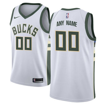 Men's Milwaukee Bucks Nike White Swingman Custom Association Edition Jersey Men's Milwaukee Bucks Nike White Swingman Custom Association Edition Jersey
