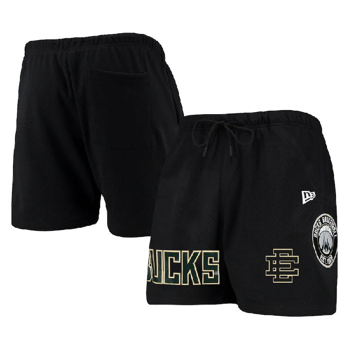 Men's Milwaukee Bucks Pro Black Shorts Men's Milwaukee Bucks Pro Black Shorts