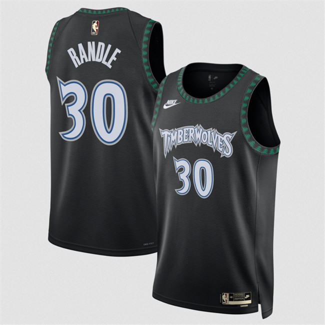 Men's Minnesota Timberwolves #30 Julius Randle Black 2025 Classic Edition Stitched Jersey Men's Minnesota Timberwolves #30 Julius Randle Black 2025 Classic Edition Stitched Jersey