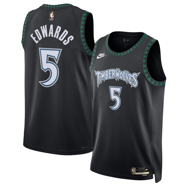Men's Minnesota Timberwolves #5 Anthony Edwards Anthony Edwards Black 2025 Classic Edition Stitched Jersey Men's Minnesota Timberwolves #5 Anthony Edwards Anthony Edwards Black 2025 Classic Edition Stitched Jersey