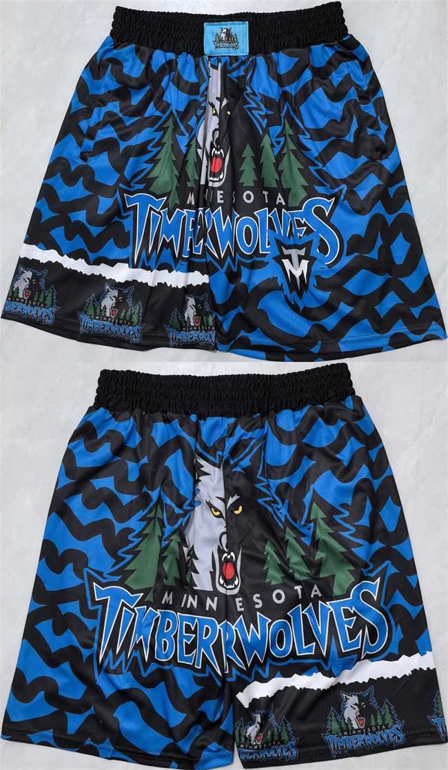 Men's Minnesota Timberwolves Black 2025 Shorts (Run Small) Men's Minnesota Timberwolves Black 2025 Shorts (Run Small)