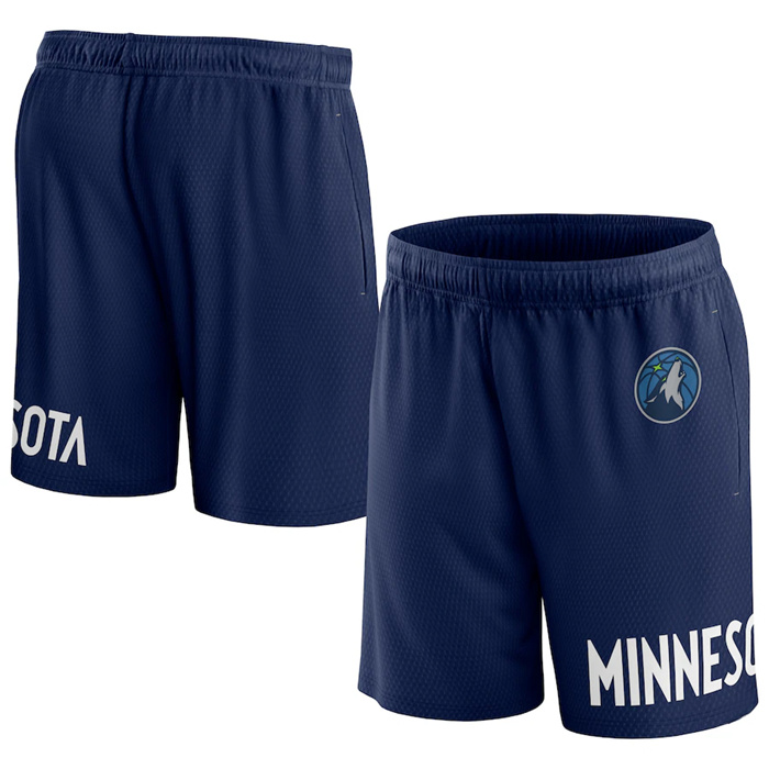 Men's Minnesota Timberwolves Navy Free Throw Mesh Shorts Men's Minnesota Timberwolves Navy Free Throw Mesh Shorts