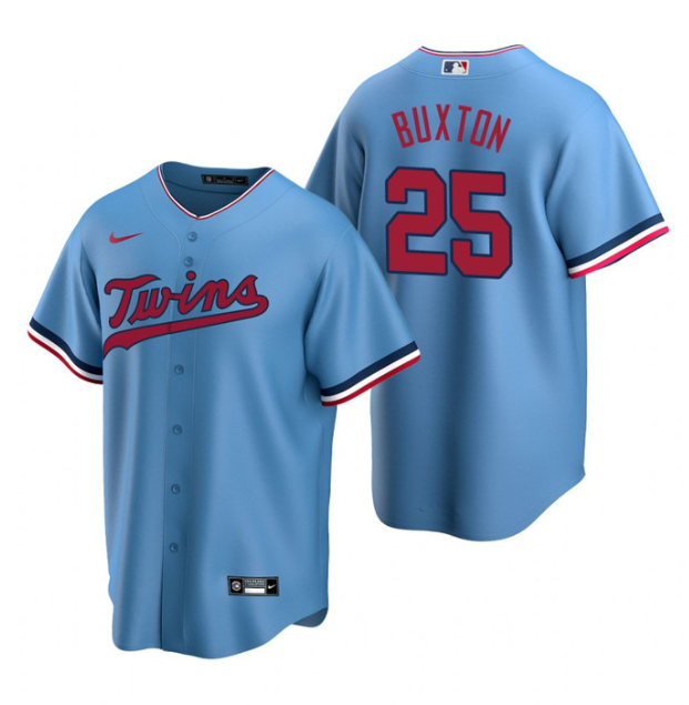 Men's Minnesota Twins #25 Byron Buxton Blue Cool Base Stitched Jersey Men's Minnesota Twins #25 Byron Buxton Blue Cool Base Stitched Jersey