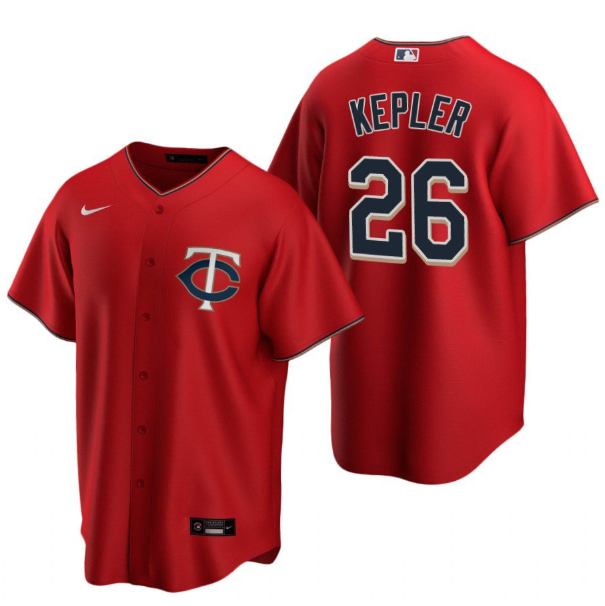 Men's Minnesota Twins #26 Max Kepler Red Cool Base Stitched Jersey Men's Minnesota Twins #26 Max Kepler Red Cool Base Stitched Jersey