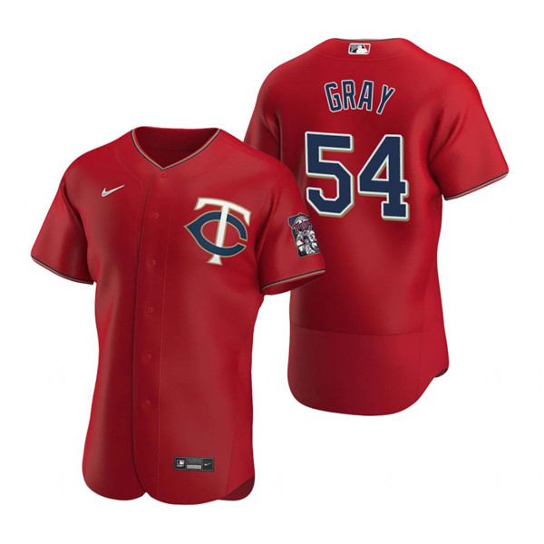 Men's Minnesota Twins #54 Sonny Gray Red Flex Base Stitched Jersey Men's Minnesota Twins #54 Sonny Gray Red Flex Base Stitched Jersey