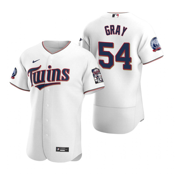 Men's Minnesota Twins #54 Sonny Gray White Flex Base Stitched Jersey Men's Minnesota Twins #54 Sonny Gray White Flex Base Stitched Jersey