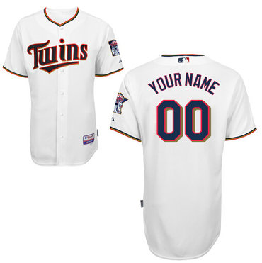 Men's Minnesota Twins Authentic Customized Home White Baseball Jersey Cheap Men's Minnesota Twins Authentic Customized Home White Baseball Jersey Cheap
