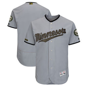 Men's Minnesota Twins Majestic Gray 2018 Memorial Day Authentic Collection Flex Base Team Custom Jersey Men's Minnesota Twins Majestic Gray 2018 Memorial Day Authentic Collection Flex Base Team Custom Jersey