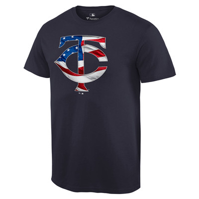 Men's Minnesota Twins Navy Banner Wave T-Shirt