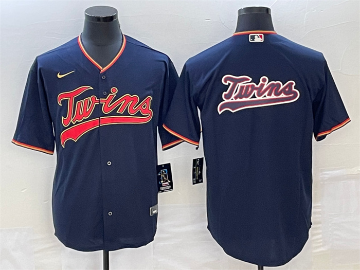 Men's Minnesota Twins Navy Team Big Logo Cool Base Stitched Jersey Men's Minnesota Twins Navy Team Big Logo Cool Base Stitched Jersey