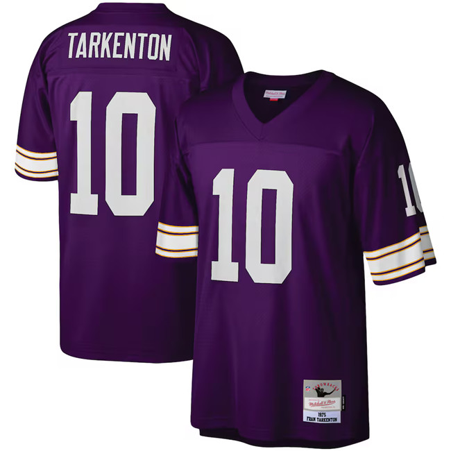 Men's Minnesota Vikings #10 Fran Tarkenton Purple Stitched Football Jersey Men's Minnesota Vikings #10 Fran Tarkenton Purple Stitched Football Jersey