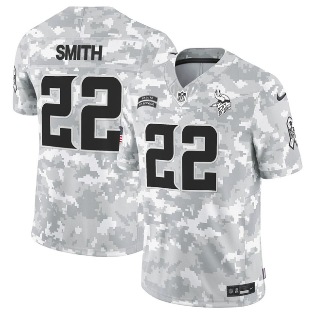 Men's Minnesota Vikings #22 Harrison Smith 2024 F.U.S.E Arctic Camo Salute To Service Limited Stitched Football Jersey Men's Minnesota Vikings #22 Harrison Smith 2024 F.U.S.E Arctic Camo Salute To Service Limited Stitched Football Jersey
