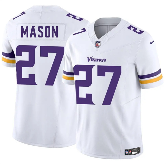 Men's Minnesota Vikings #27 Jordan Mason White 2025 F.U.S.E. Vapor Untouchable Limited Stitched Jersey