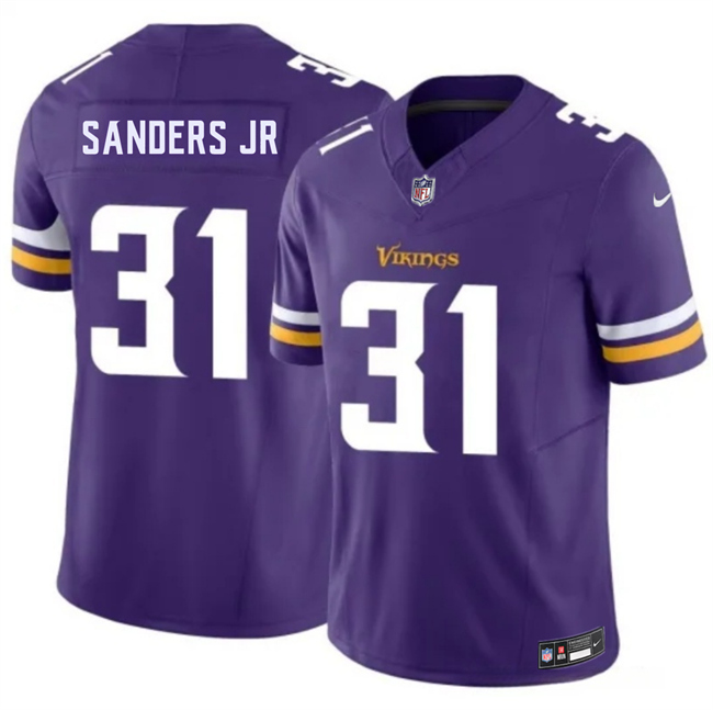 Men's Minnesota Vikings #31 Marcus Sanders Jr Purple 2026 Draft F.U.S.E. Vapor Untouchable Limited Stitched Jersey Men's Minnesota Vikings #31 Marcus Sanders Jr Purple 2026 Draft F.U.S.E. Vapor Untouchable Limited Stitched Jersey