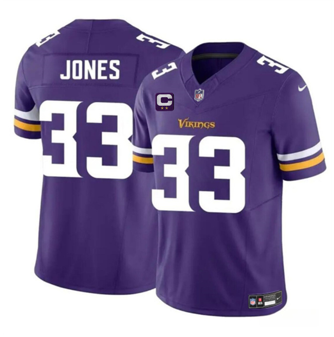 Men's Minnesota Vikings #33 Aaron Jones Purple 2025 F.U.S.E. Vapor Untouchable Limited Stitched Jersey