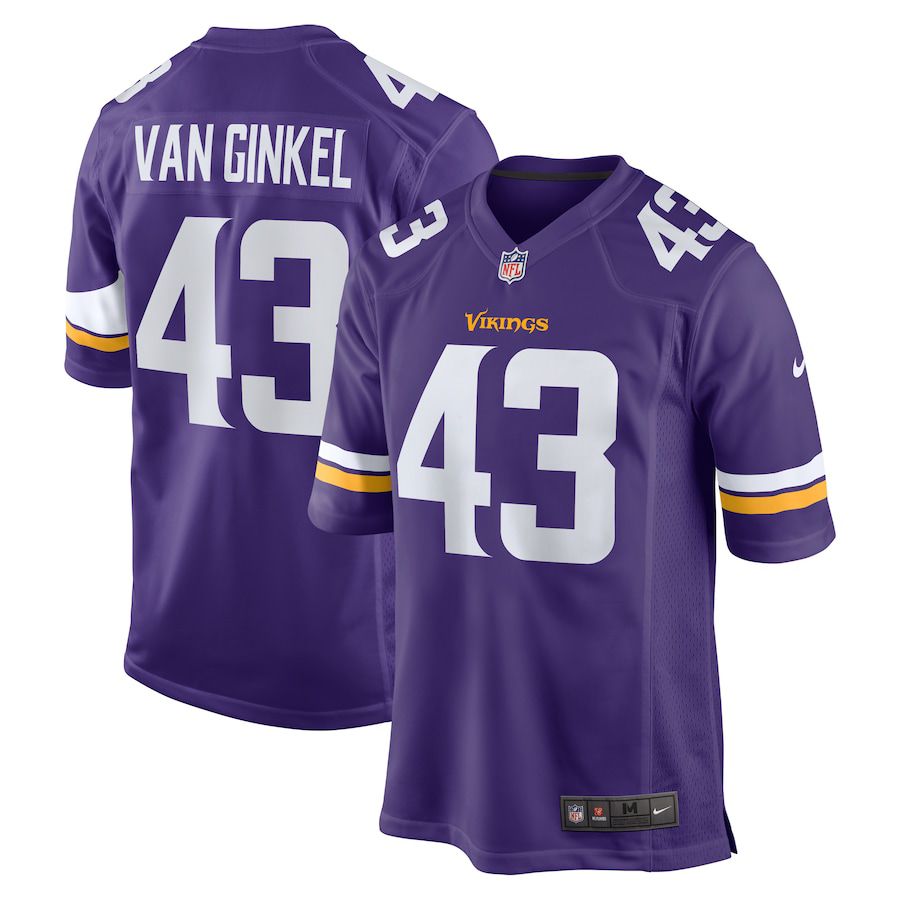 Men's Minnesota Vikings #43 Andrew Van Ginkel Purple Team Vapor Limited Jersey