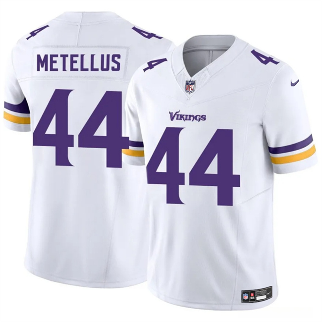 Men's Minnesota Vikings #44 Josh Metellus White 2025 F.U.S.E. Vapor Untouchable Limited Stitched Jersey